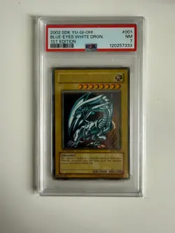2002 Sdk-E001 Yu-Gi-Oh! #001 Blue-Eyes White Drgn. Nm 1St Edition 7 - Image 2