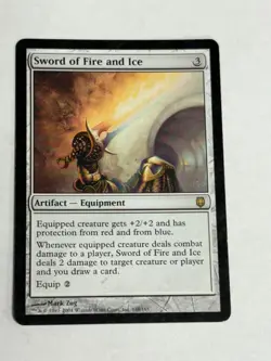 MTG English Magic Card Near Mint SWORD OF FIRE AND ICE from DARKSTEEL - Image 1
