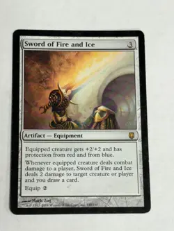 MTG English Magic Card Near Mint SWORD OF FIRE AND ICE from DARKSTEEL - Image 2