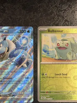 Pokemon TCG Blastoise Ex-Venusaur Ex-Bulbasaur-Squirtle Cards (Set of 4) - Image 3