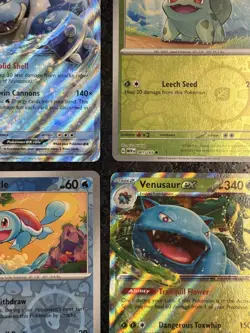 Pokemon TCG Blastoise Ex-Venusaur Ex-Bulbasaur-Squirtle Cards (Set of 4) - Image 5