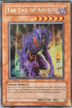 The End of Anubis - AST-000 SECRET RARE 1st Edition YuGiOh TCG Card - Image 1
