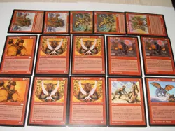 MTG 15x misc red visions exodus weatherlight mirage minotaur magic card lot - Image 1
