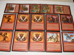 MTG 15x misc red visions exodus weatherlight mirage minotaur magic card lot - Image 2