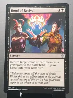 MTG 080/264 BOND OF REVIVAL Sorcery War of the Spark common card?NM/MT - Image 1