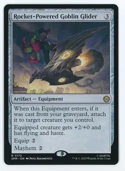 Rocket-Powered Goblin Glider #0172 MTG Marvel's Spider-Man Magic The Gathering - Image 1