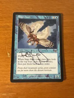 Mtg Artist Proof Signed Randy Gallegos Sage Aven Onslaught Magic The Gathering - Image 1