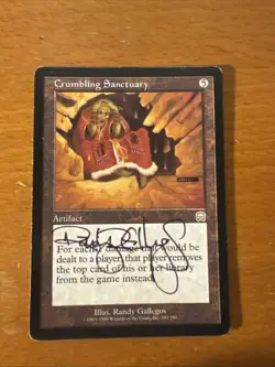 MTG Artist Proof Signed Crumbling Sanctuary Mercadian Masques Randy Gallegos - Image 1