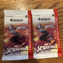 Magic The Gathering Marvel's SpiderMan Collector Booster Pack New MTG 2 PACKS - Image 1