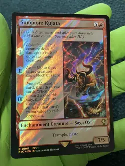 NM Surge Foil Summon: Kujata, MTG, Final Fantasy Commander, Magic, 61 - Image 1