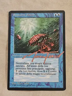 MTG - Mana Drain - Legends (ITALIAN) (SIGNED) Mark Tedin Magic The Gathering - Image 1