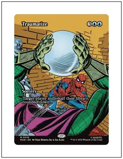 1x Traumatize, Borderless Art, Magic the Gathering MTG NM - Image 1