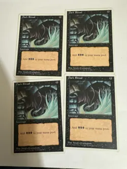 Magic the Gathering Dark Ritual (1995 Fourth Edition) x4 - Image 1