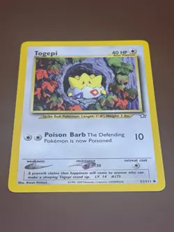Togepi Neo Genesis 51/111 Uncommon Pokemon Card - Image 3