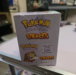 Mint Sealed Booster Box - Vintage 1999 Pokemon Artbox Stickers - 30 Packs Inside - Image 1