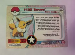 2000 - Topps - Pokemon TV Animation Edition Series 3 Non Holo #133 Eevee - Image 2