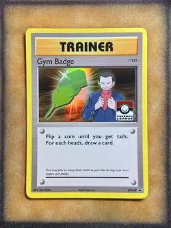 Pokemon Gym Badge (Giovanni) XY208 Black Star Promo NM - Image 1