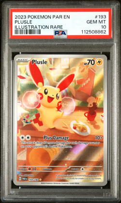 ??Pokemon - Plusle - 193/182 - Illustration Rare - Paradox Rift - PSA 10?? - Image 1