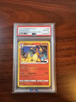2022 POKEMON PLAY! POKEMON PRIZE PACK: SERIES 1 #025 CHARIZARD PSA 10 - Image 1