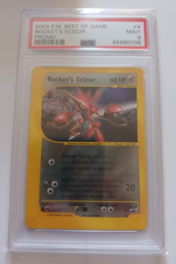 PSA 9 Rocket's Scizor Pokemon Card 4 Best of Game Promo Rare Vintage MINT - Image 1