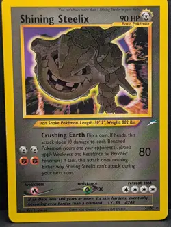 Shining Steelix 112/105 Neo Destiny Holo Ultra Rare Pokemon TCG Nintendo vintage - Image 1