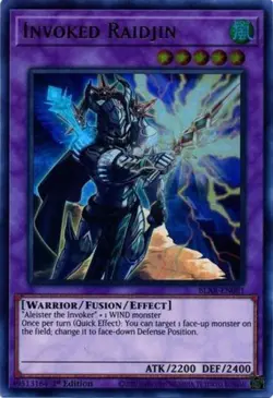 Yugioh! Invoked Raidjin - BLAR-EN081 - Ultra Rare - 1st Edition Near Mint, Engli - Image 1