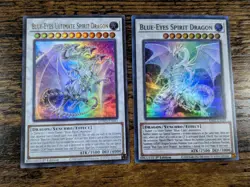 YU-GI-OH BLUE EYES SPIRIT/ULTIMATE SPIRIT DRAGONS RA02/SDWD ULTRA RARE NM - Image 1