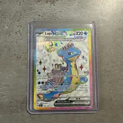 Pokemon TCG Stellar Crown Lapras EX Full Art Card 158/142 - Image 1