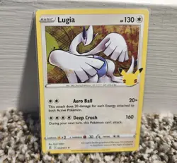 Holo Rare Lugia 022/025 Celebrations 25th Anniversary Pokemon Card NM-MT! - Image 1