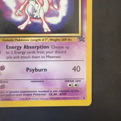 Pokemon TCG Mewtwo #3 WotC Promo Card Vintage 1999 - Image 4