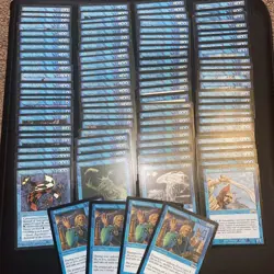 English - MTG Lot Of 100 Blue Rares - 25 Plays Sets - All Reserved List Cards - Image 1