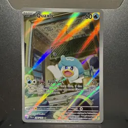 Pokemon TCG Quaxly Illustration Rare Holo Card 206/193 Sv02: Paldea Evolved - Image 1