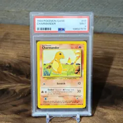 PSA 9 Base Set Unlimited Charmander 46/102 Pokemon Cards 1999 - Image 1