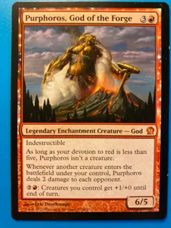 MTG 1x Purphoros, God of the Forge # 135 Theros Magic the Gathering Card x1 NM - Image 1