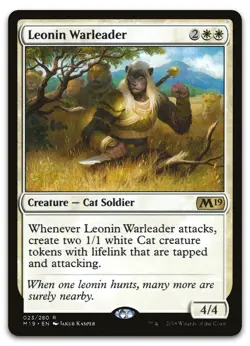 1x Leonin Warleader #23 (NM) Core Set 2019 M19 Magic MTG - Image 1