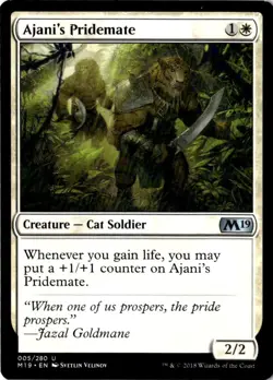 Ajani's Pridemate LP/NM* Core Set 2019 M19 ENGLISH 005/280 mtg -UnltdCards - Image 1