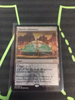 MTG Magic The Gathering Riptide Laboratory Foil Etched Rare Land Commander - Image 1