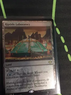 MTG Magic The Gathering Riptide Laboratory Foil Etched Rare Land Commander - Image 2