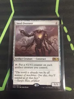 MTG Magic The Gathering Steel Overseer M20 Rare Artifact Commander - Image 1