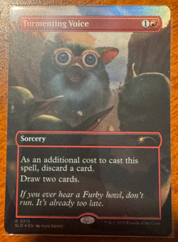 Tormenting Voice 2319 Rainbow FOIL Secret Lair x Furby: The Gathering MTG Magic - Image 1