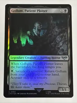 MTG Lord of the Rings Gollum, Patient Plotter Foil 0084 NM - Image 1