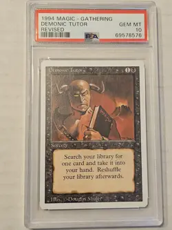 MTG Demomic Tutor Revised Mint PSA 10 - Image 1
