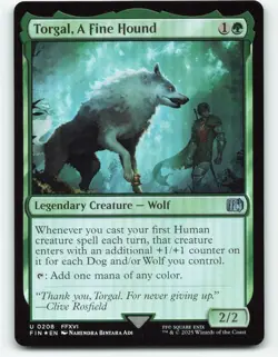 Torgal, A Fine Hound Final Fantasy Foil MTG 0208 - Image 1