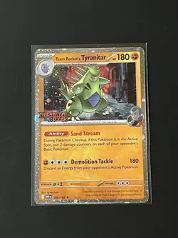 Pokemon TCG - Team Rocket's Tyranitar Stamped Promo 096/182 Destined Rivals NM - Image 3