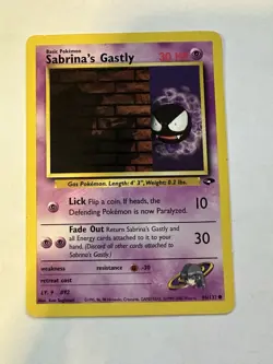 Sabrina's Gastly 96/132 Gym Challenge Common Light Play LP Pokemon DNA GAMES - Image 1