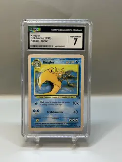 Pokemon Sun fadedU Cgc 7 Kingler 38/62 Fossil Regular - Image 2