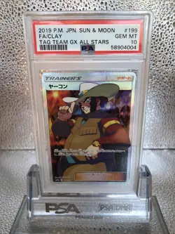 PSA 10 Clay #199 Full Art 2019 Pokemon Japan SM Tag Team GX All Stars GEM MINT - Image 1