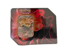 Pokemon TCG Team ""Rocket"" Factory Sealed Tin Box W/5 Unopened Booster Packs 🔥 - Image 1