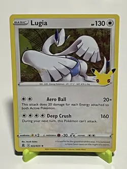 Pokemon Lugia 022/025 Celebrations 25th Anniversary Holo Rare NM Condition - Image 1