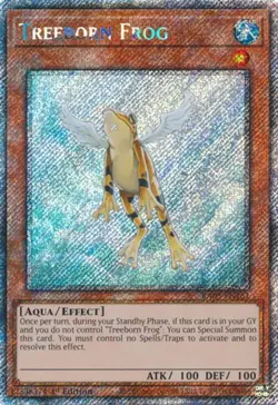 Yugioh! Treeborn Frog - RA03-EN161 - Platinum Secret Rare - 1st Edition Near Min - Image 1